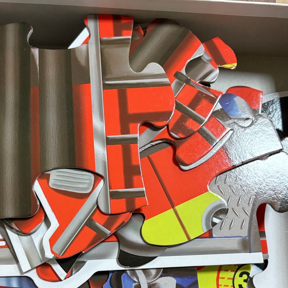 Melissa & Doug Fire Engine Floor Puzzle - Red and Yellow - Picture 5 of 5